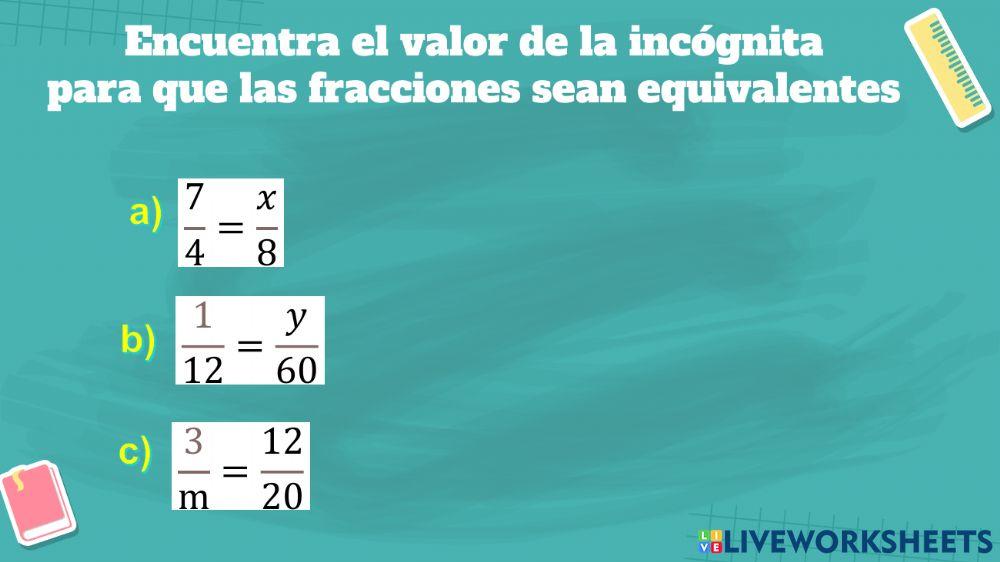 Fracciones y porcentajes