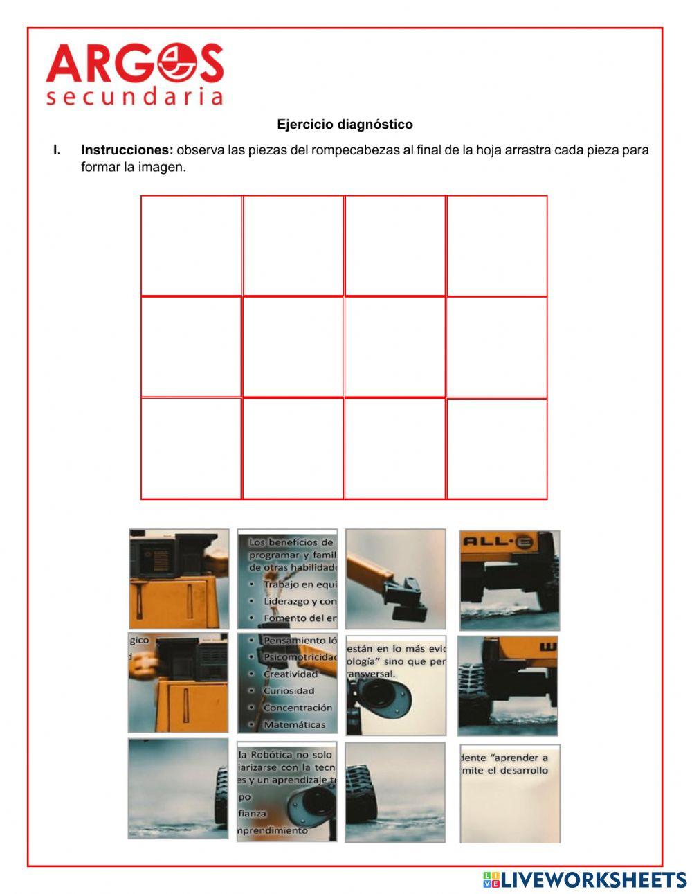 Ejercicio diagnostico 7° Robótica
