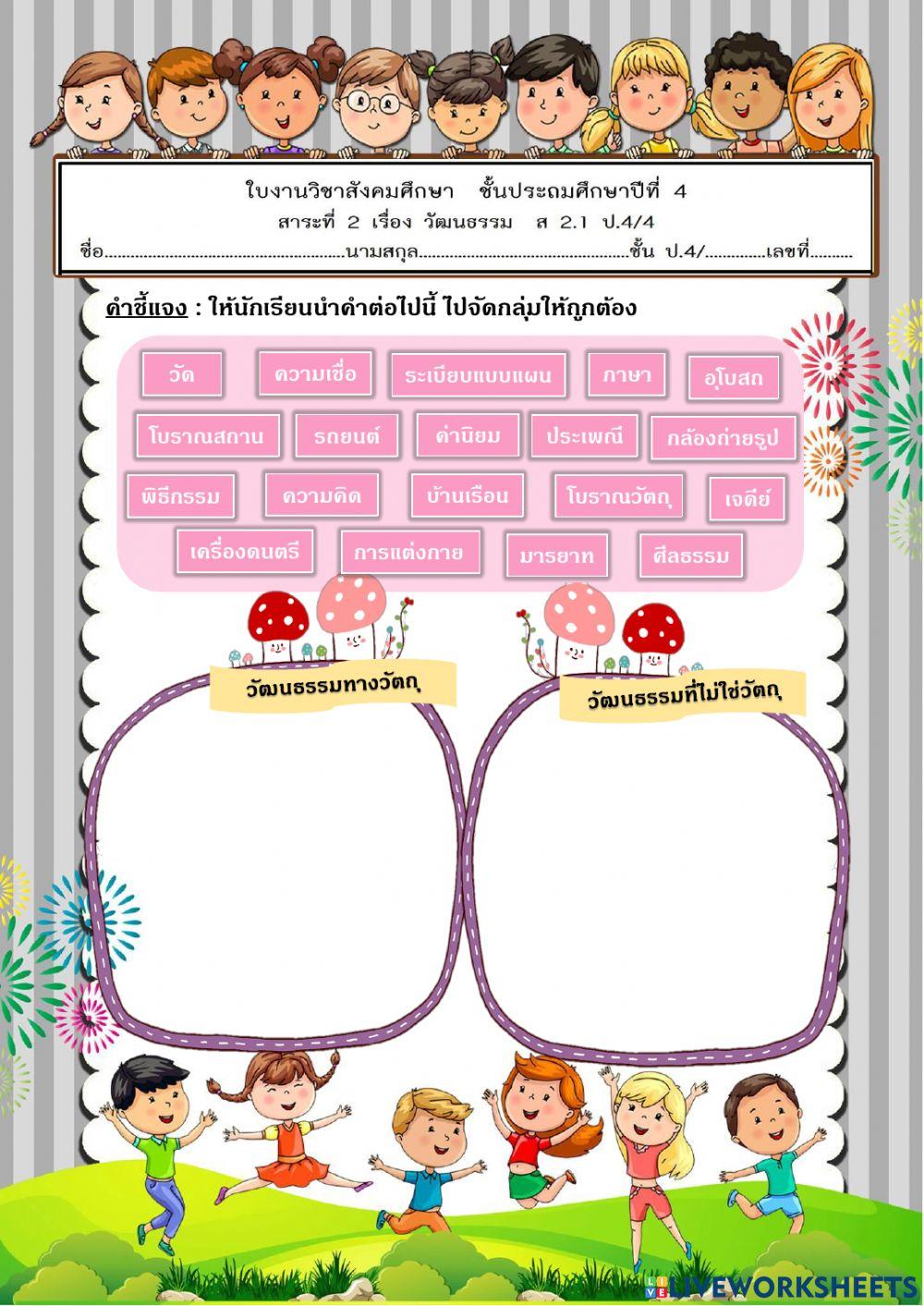 ประเภทของวัฒนธรรม