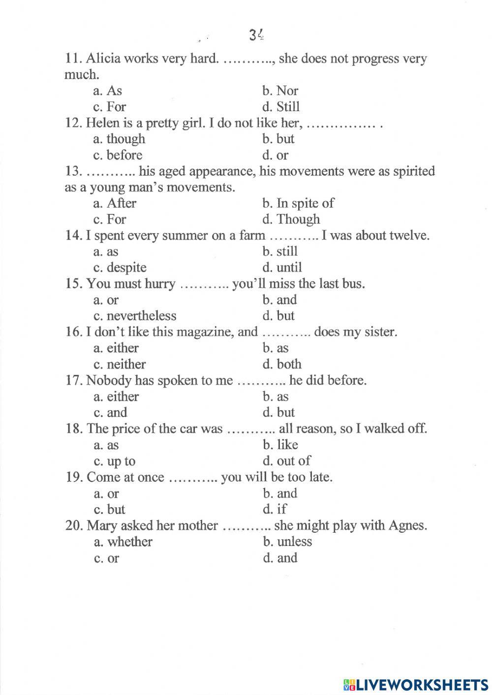 แบบทดสอบภาษาอังกฤษม.3