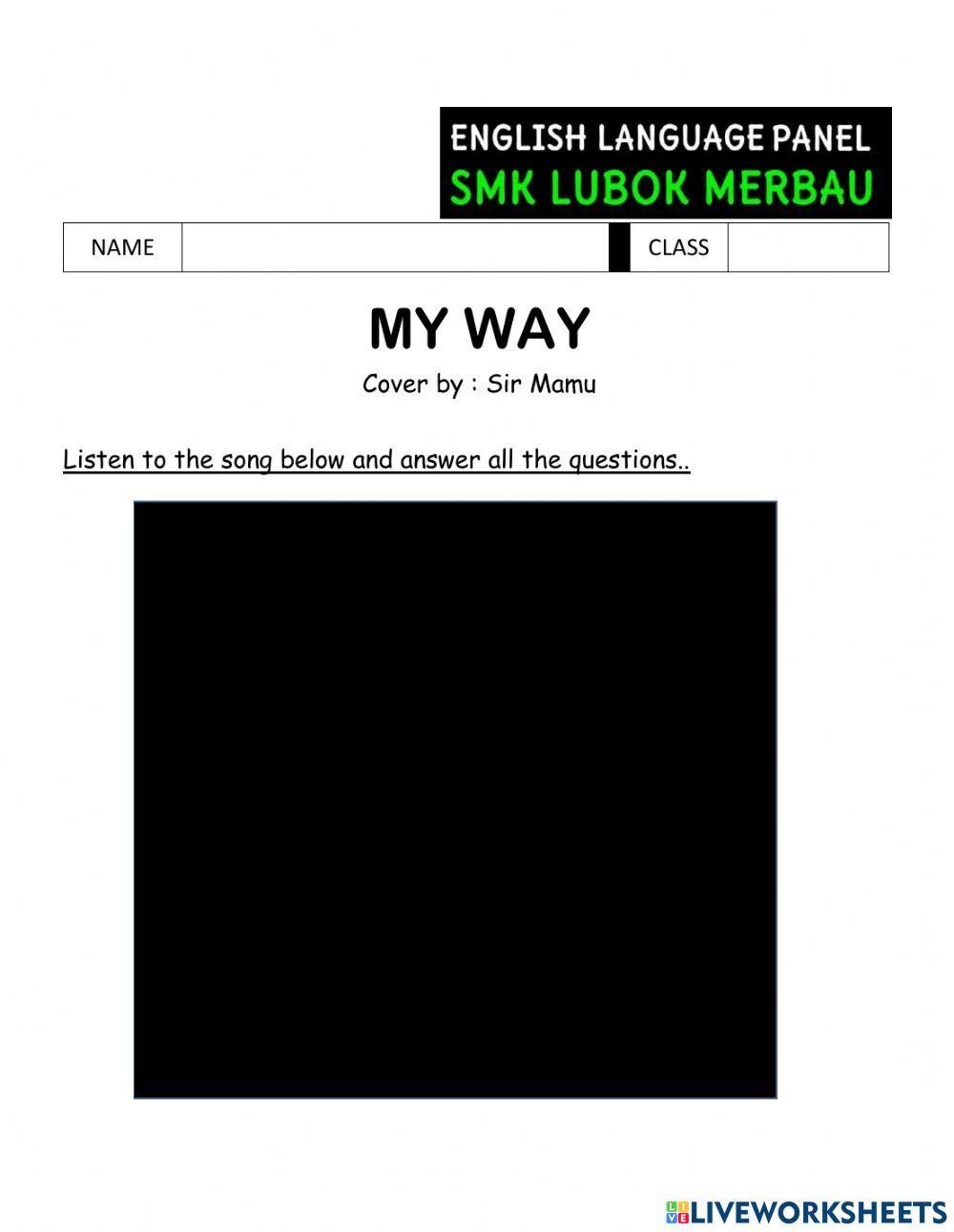 My Way - cover by Sir Mamu ( Listening )