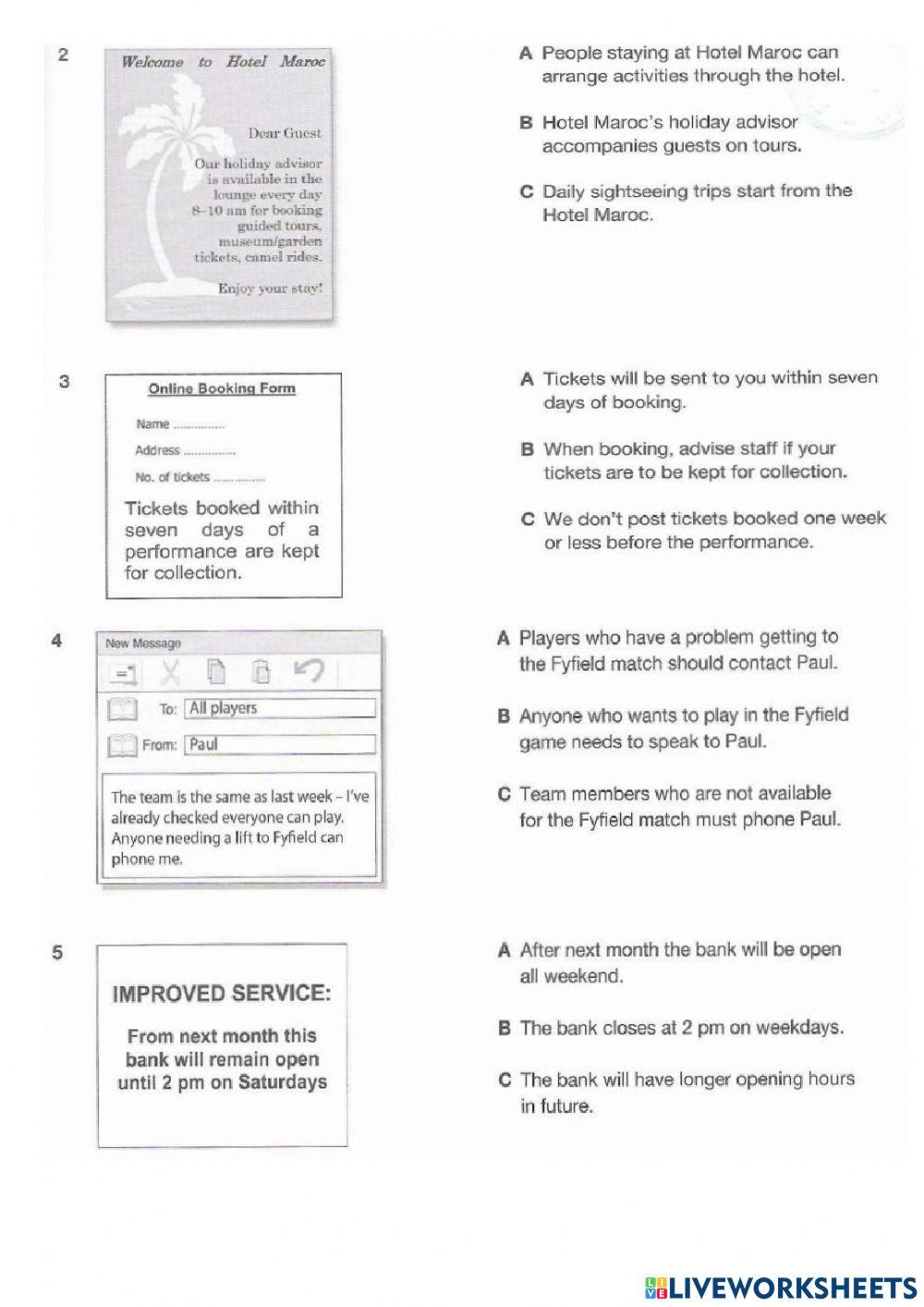 7c test 2 worksheet | Live Worksheets