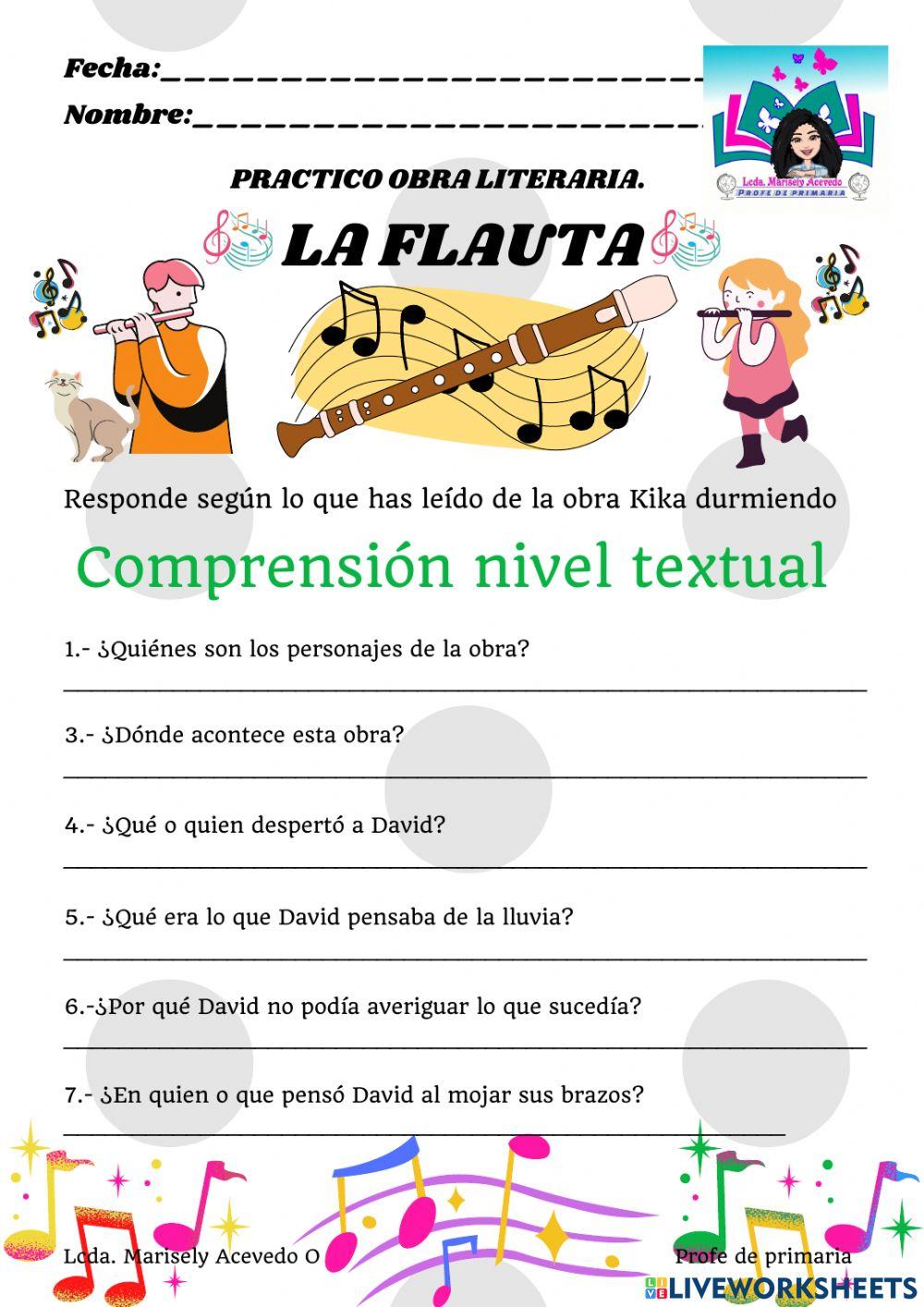 Obra literaria -LA FLAUTA-