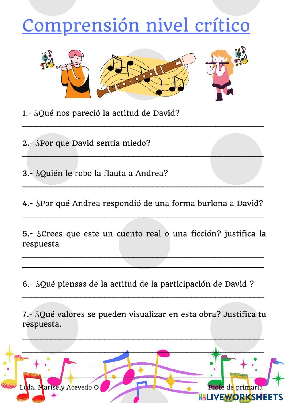 Obra literaria -LA FLAUTA-