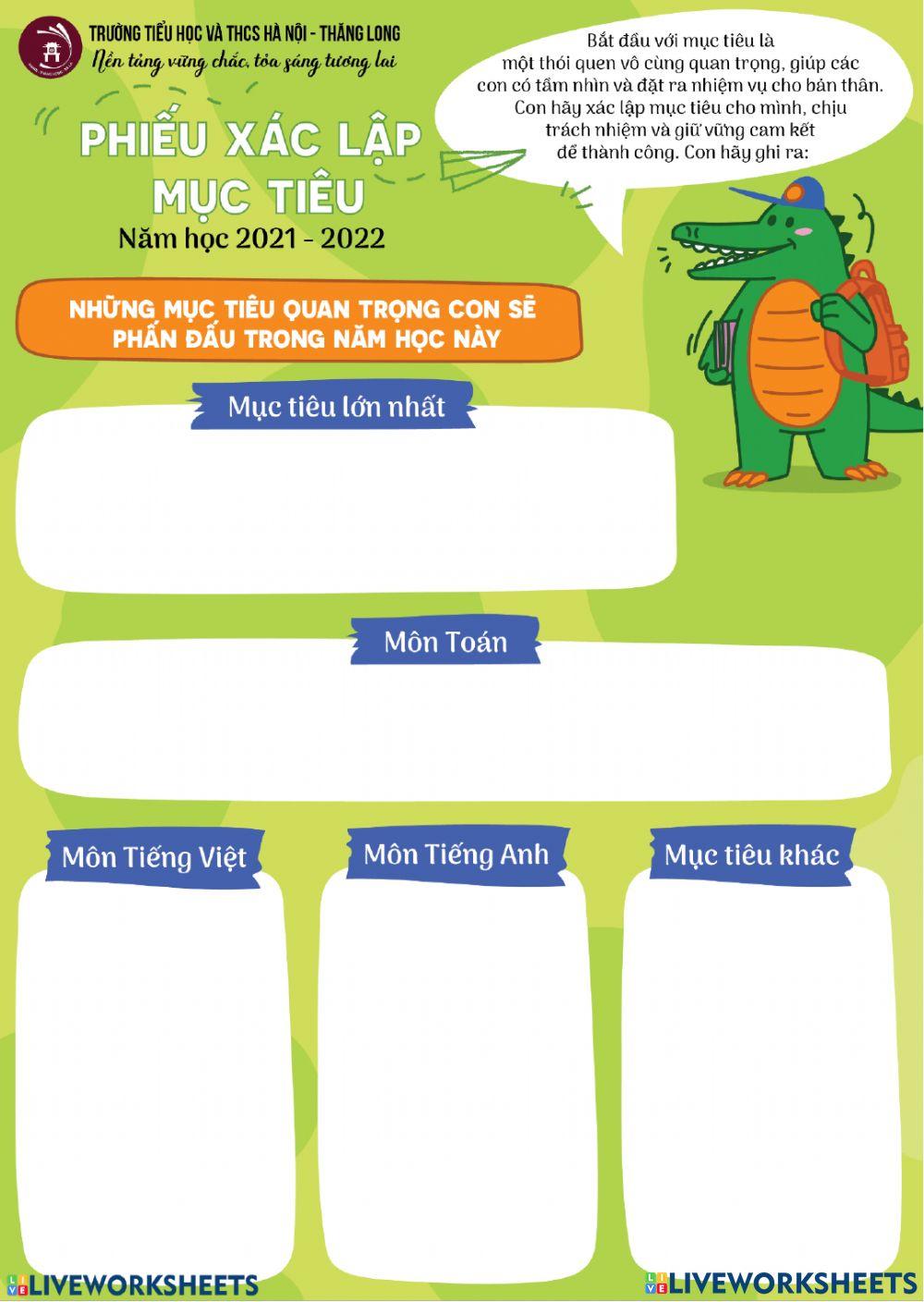 Xác lập mục tiêu 2021-2022