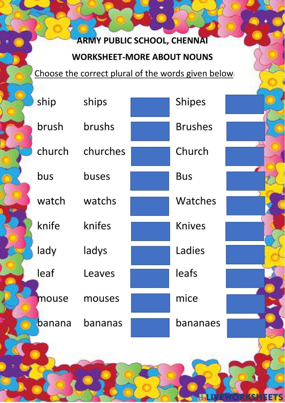 More about nouns