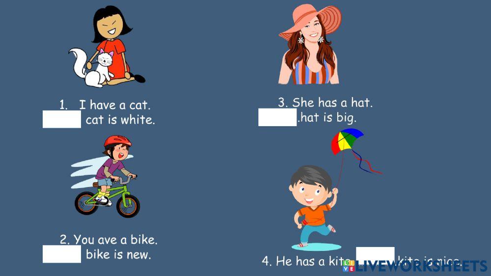 Unit 1-E4 and possessive adjectives Unit 1-E4 and possessive adjectives