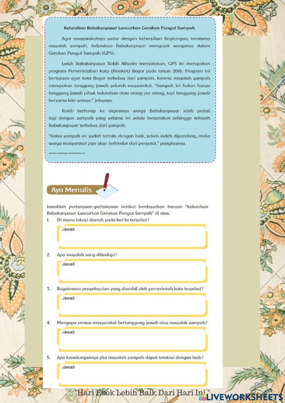 LKPD Tema 2 Sub Tema 2 PB 2 dan 3