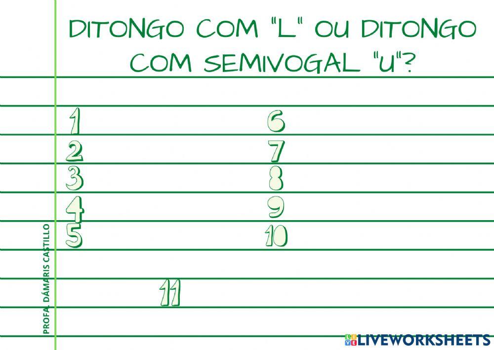 Ditongo com-L- ou ditongo com semivogal -U-?