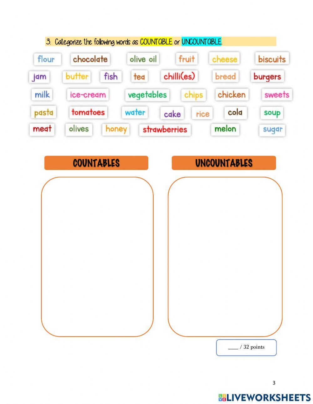 Quiz nº 2 - 7o básico - quantifiers