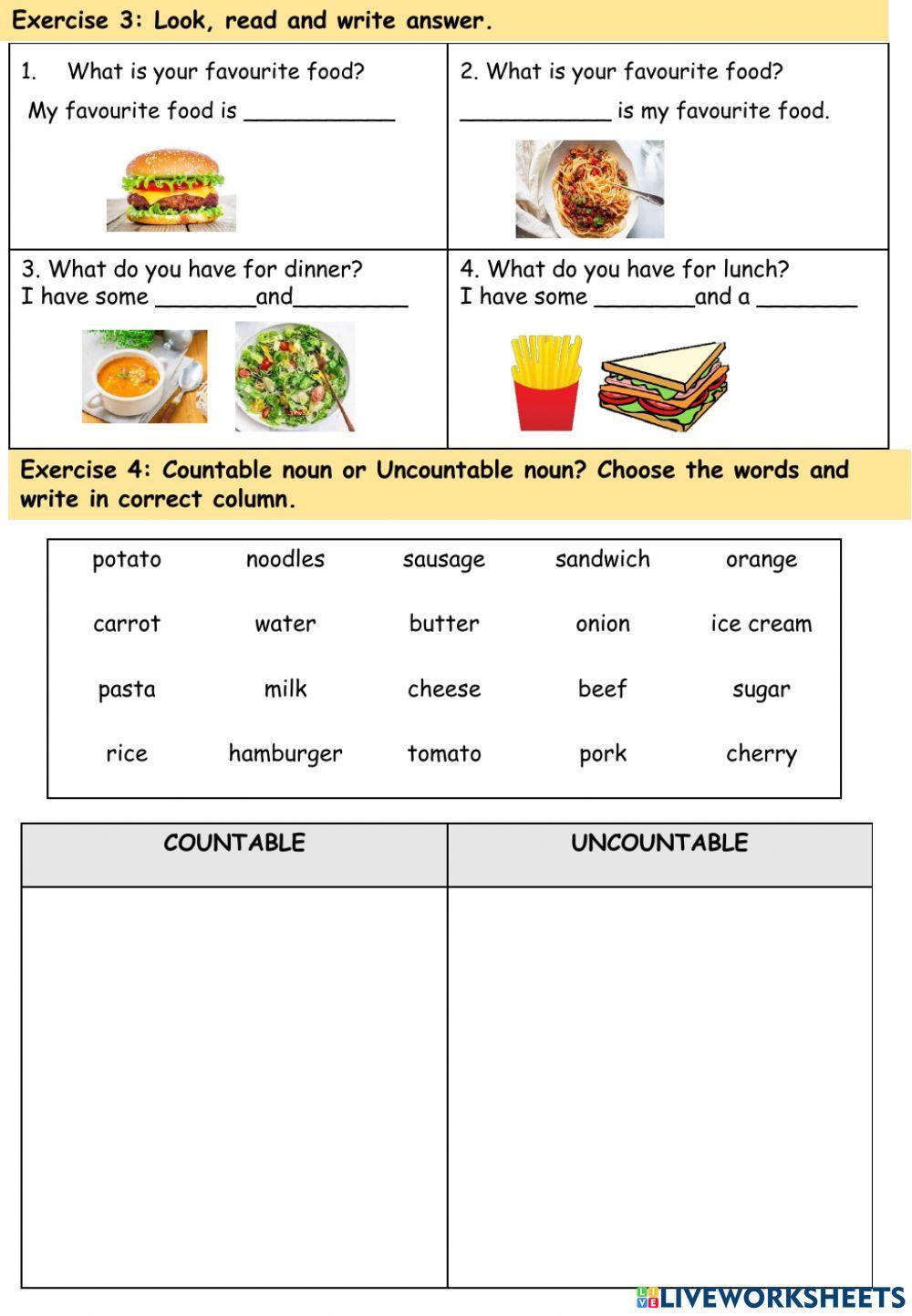 Food and drinks lesson 1