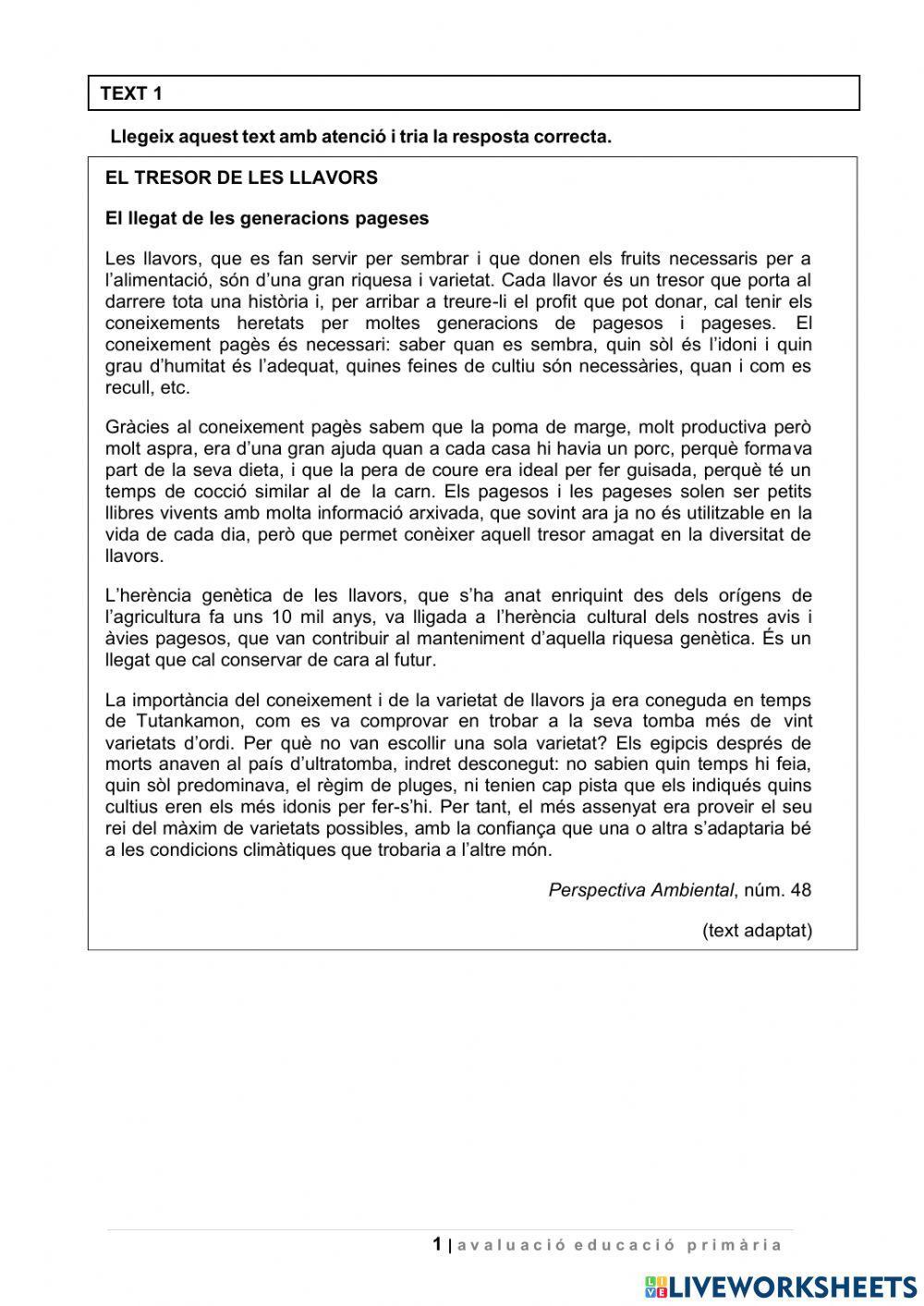 CB (10-11): El tresor de les llavors