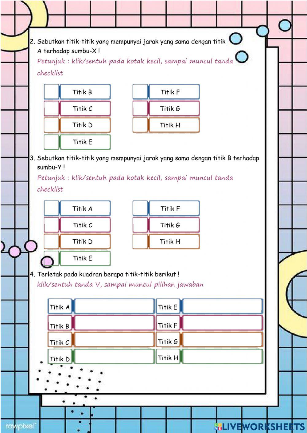 Koordinat Kartesius Kelas 8