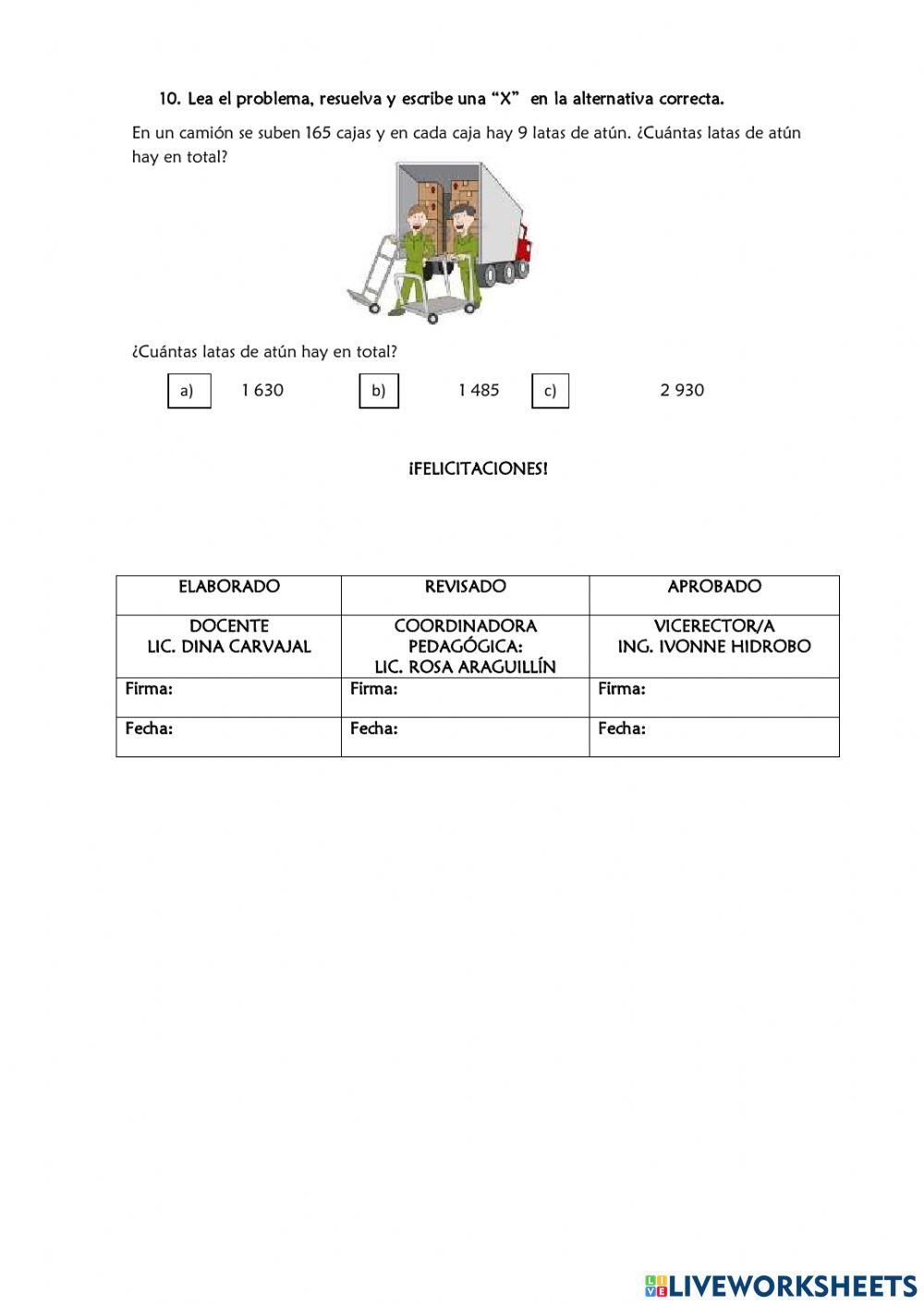 Prueba de diagnóstico