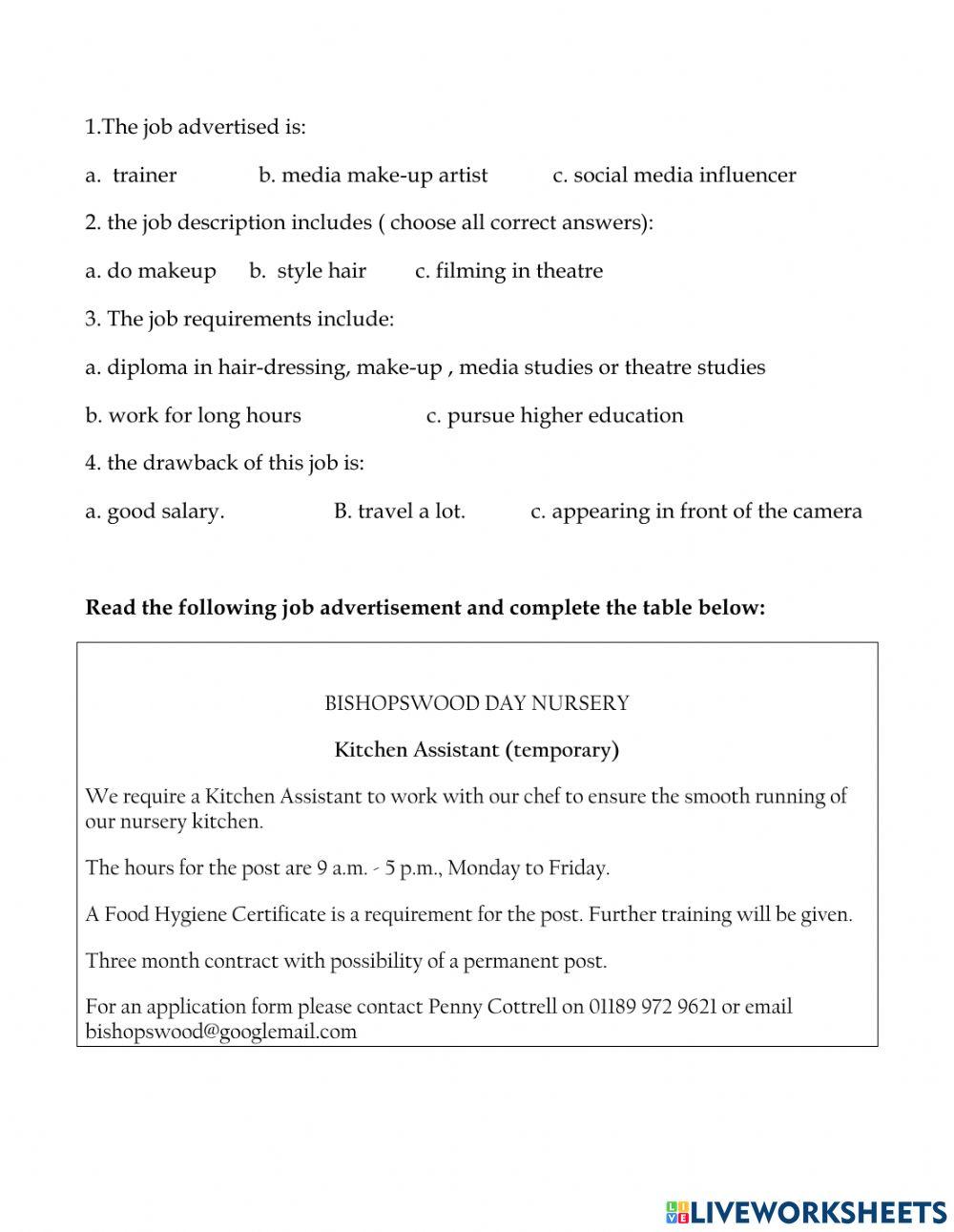 !02 T2: Preparing for work