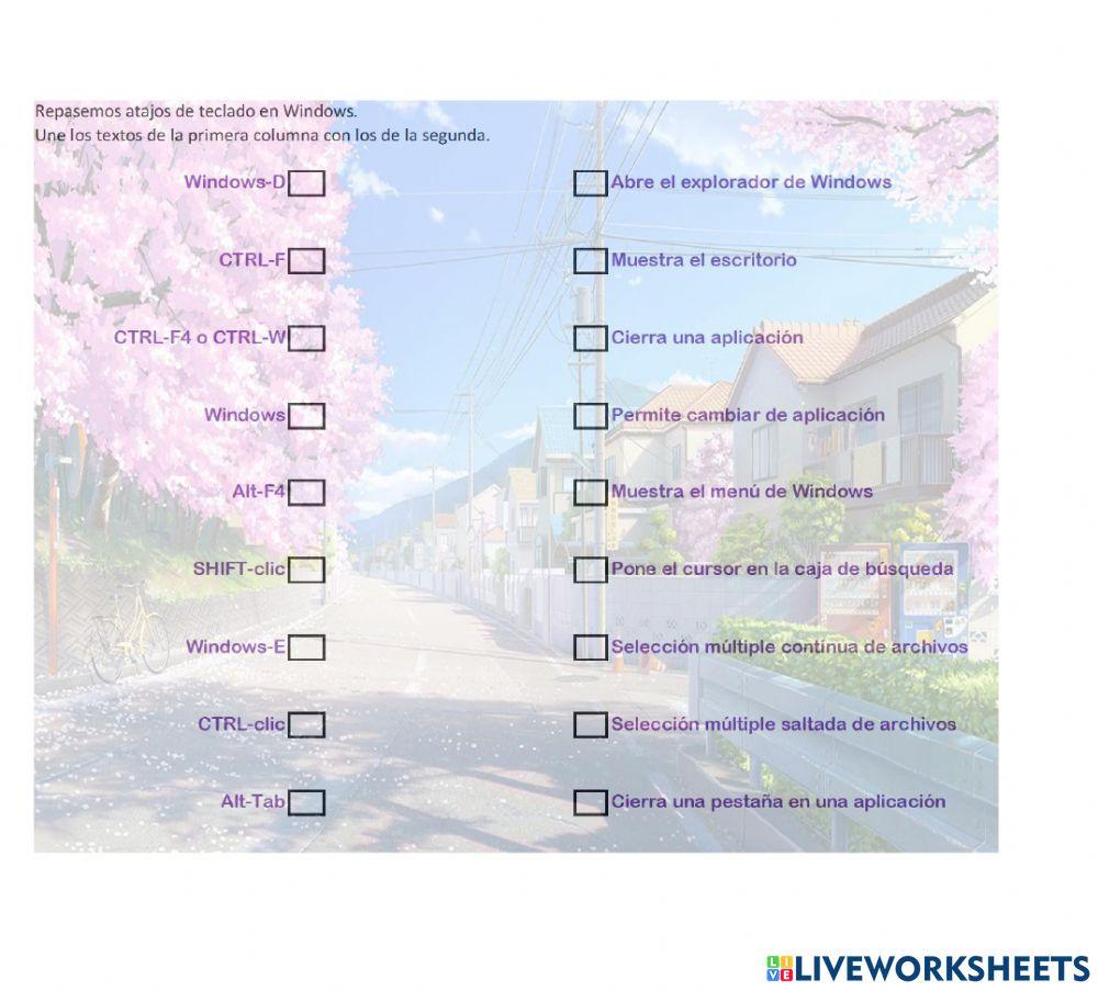 IBA-311 H2-atajos de teclado en Windows