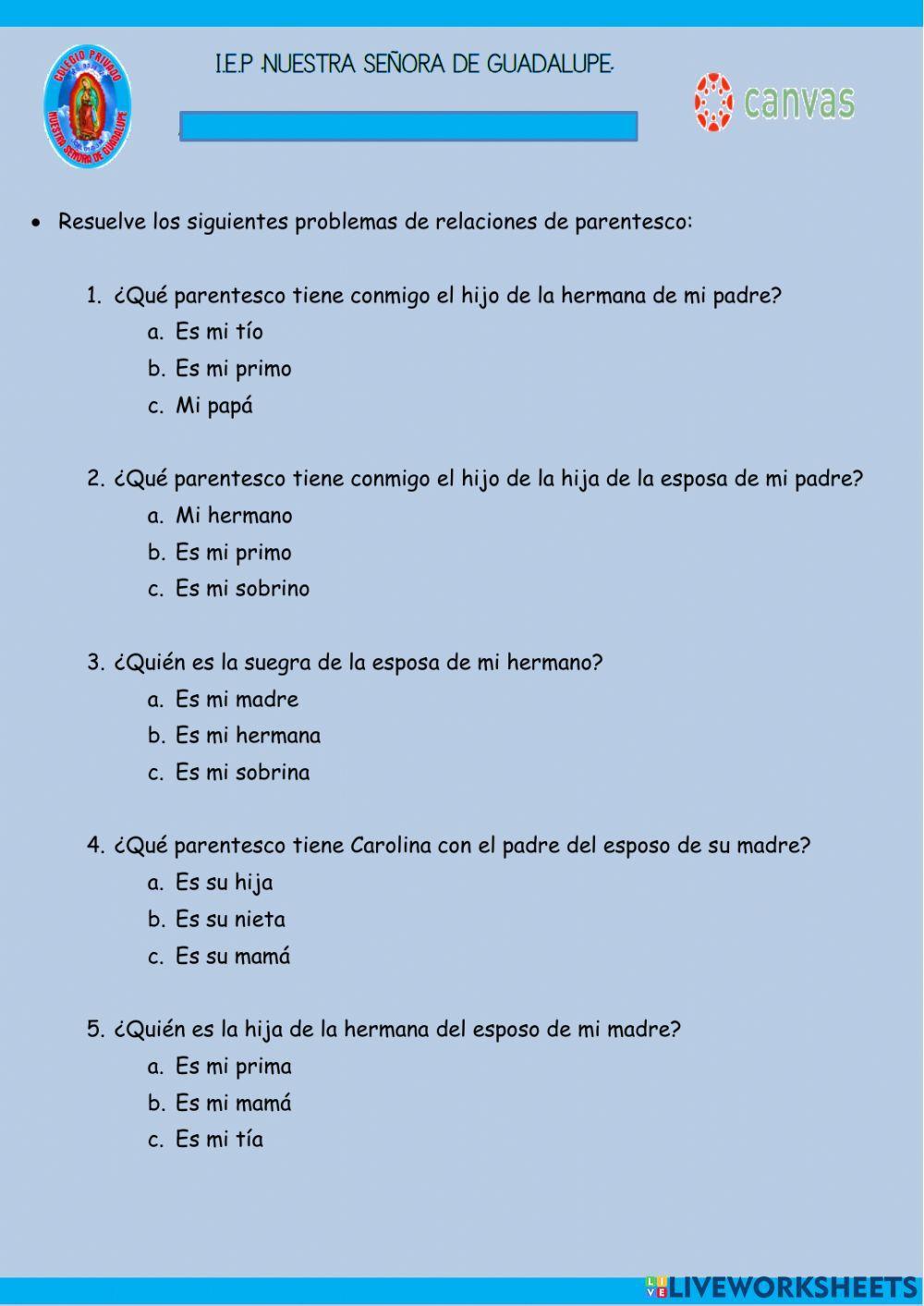 Relaciones de parentesco