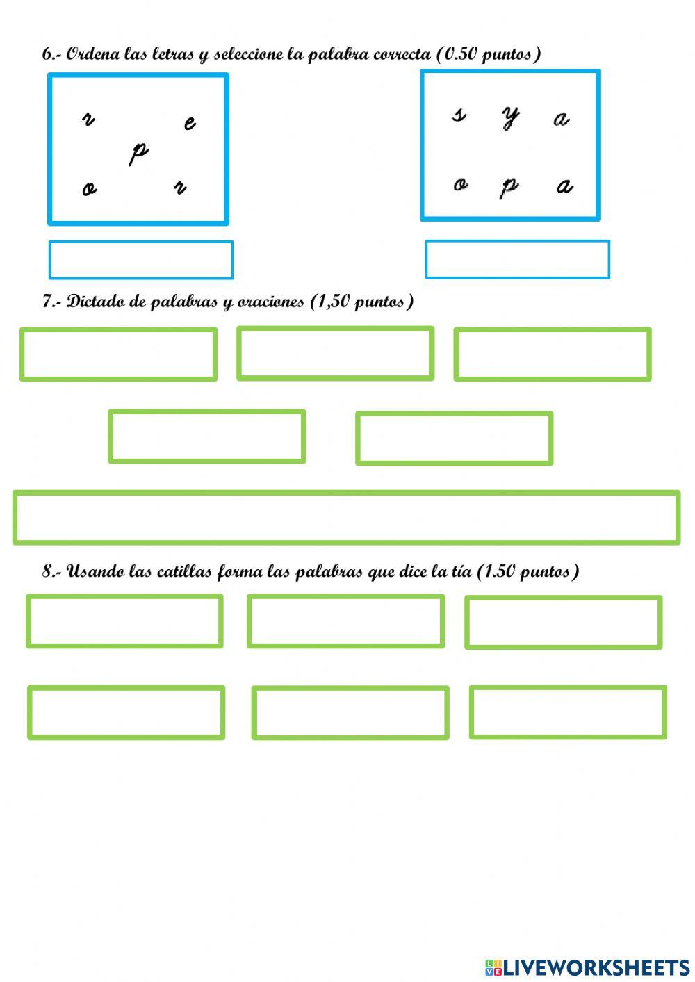 Evaluación de lengua