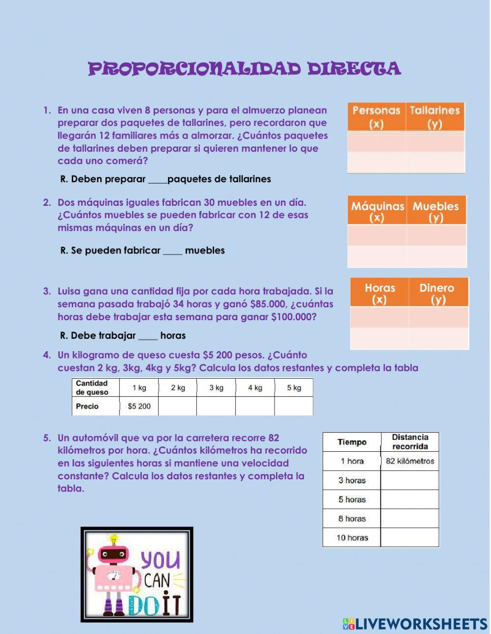 Proporcionalidad Directa