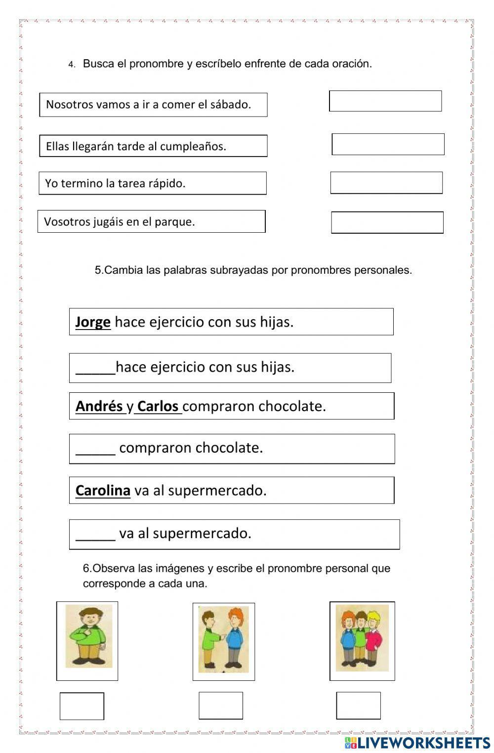 Evaluación de Español Grado 3