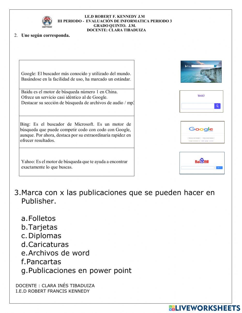 Evaluación de informática