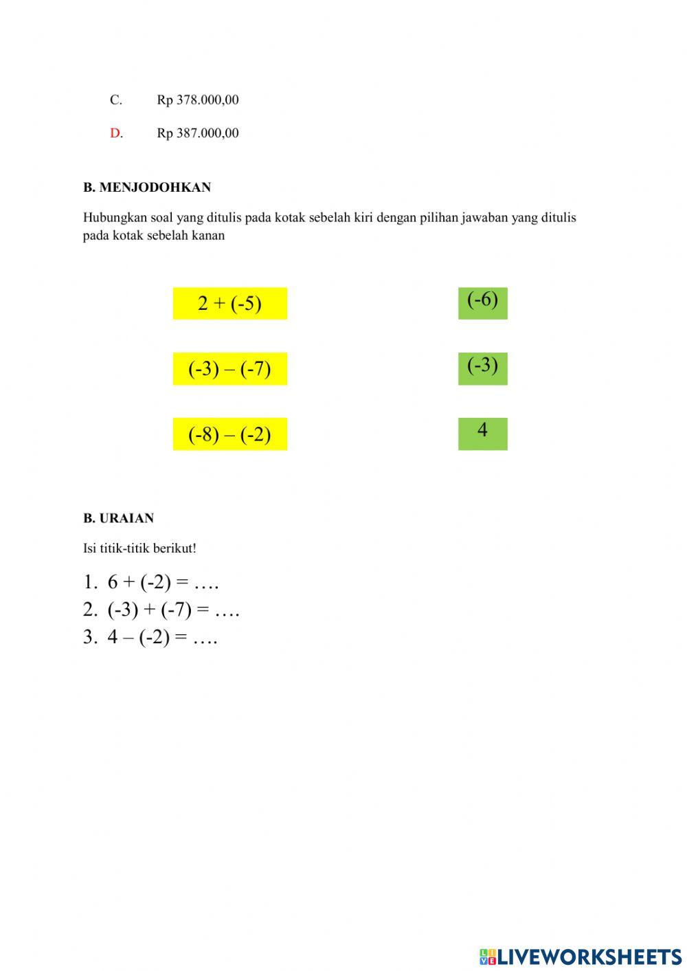 Latihan Matematika