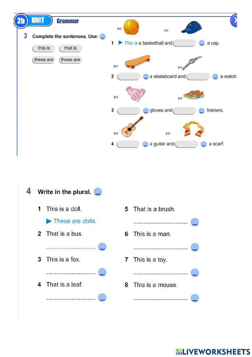 This that these those