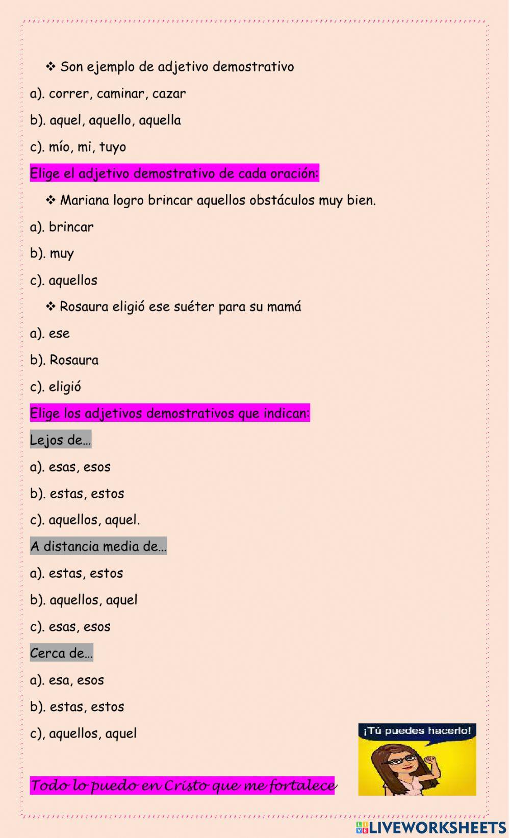 Trimestral de Español 2°