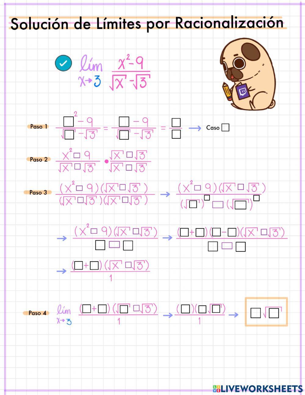 Racionalización Lìmites