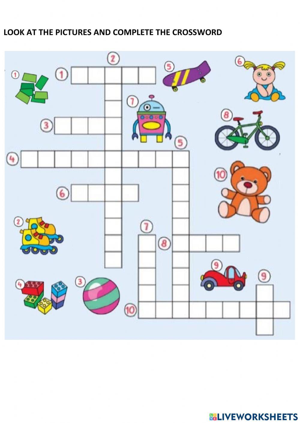 Toys ESL Printable Crossword Puzzle Worksheets For Kids 52% OFF Toys ESL Printable Crossword Puzzle Worksheets For Kids 52% OFF