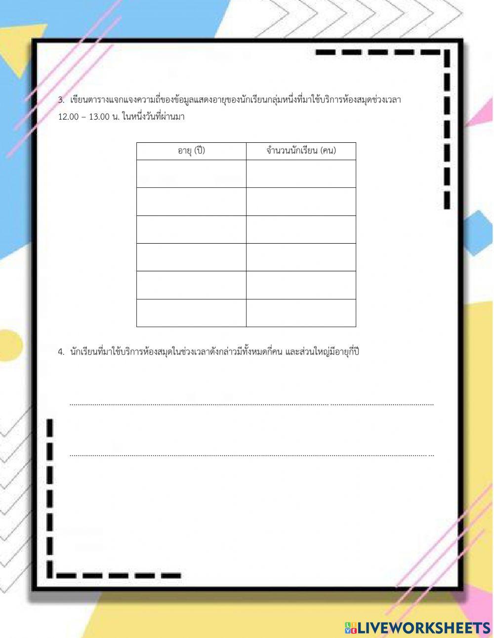 การวิเคราะห์ข้อมูลเบื้องต้น