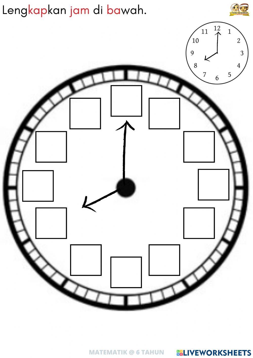 Maths : Bahagian jam