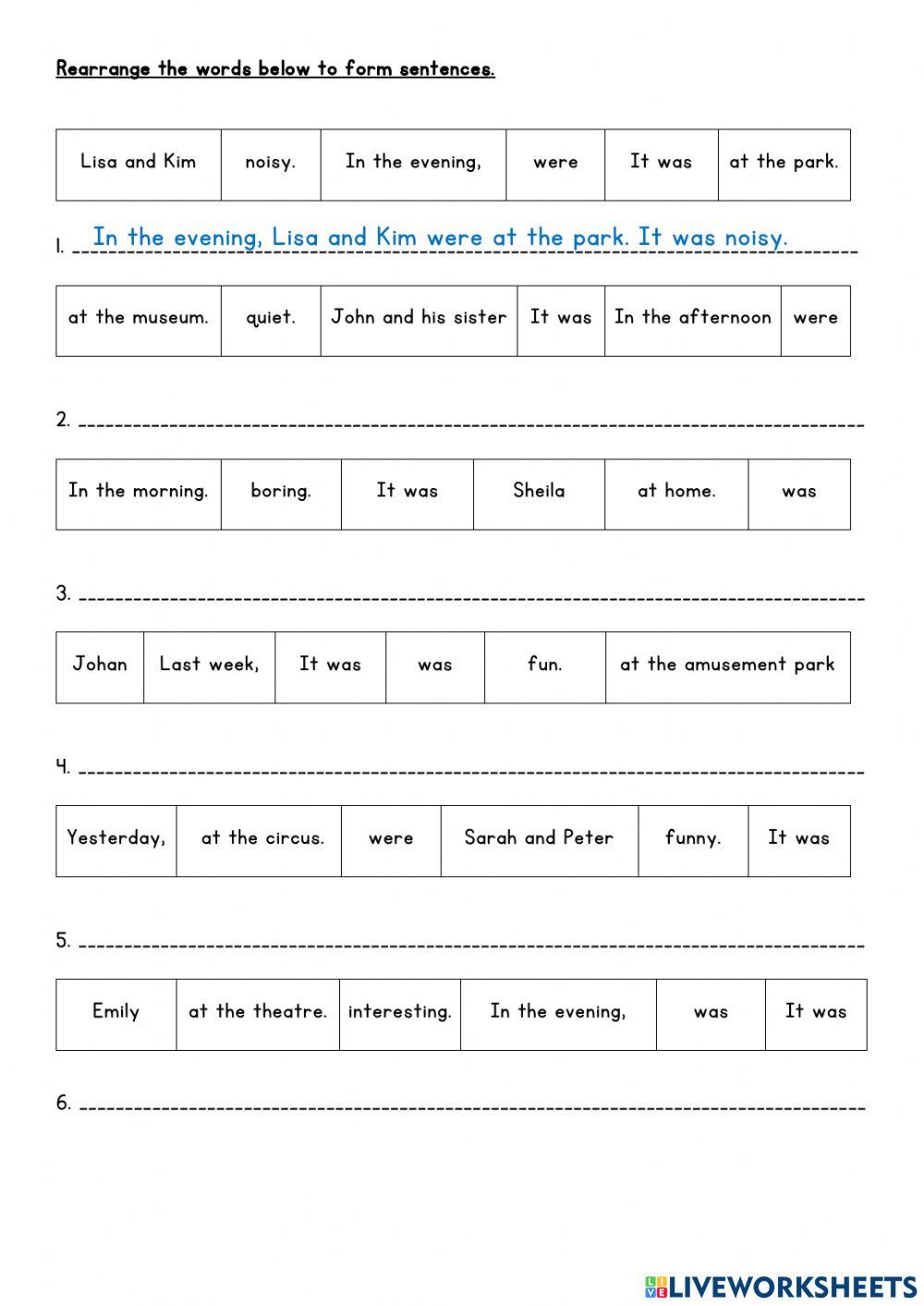 Get Smart Plus 3: Module 8 Where were you yesterday? (Rearranging Sentences)