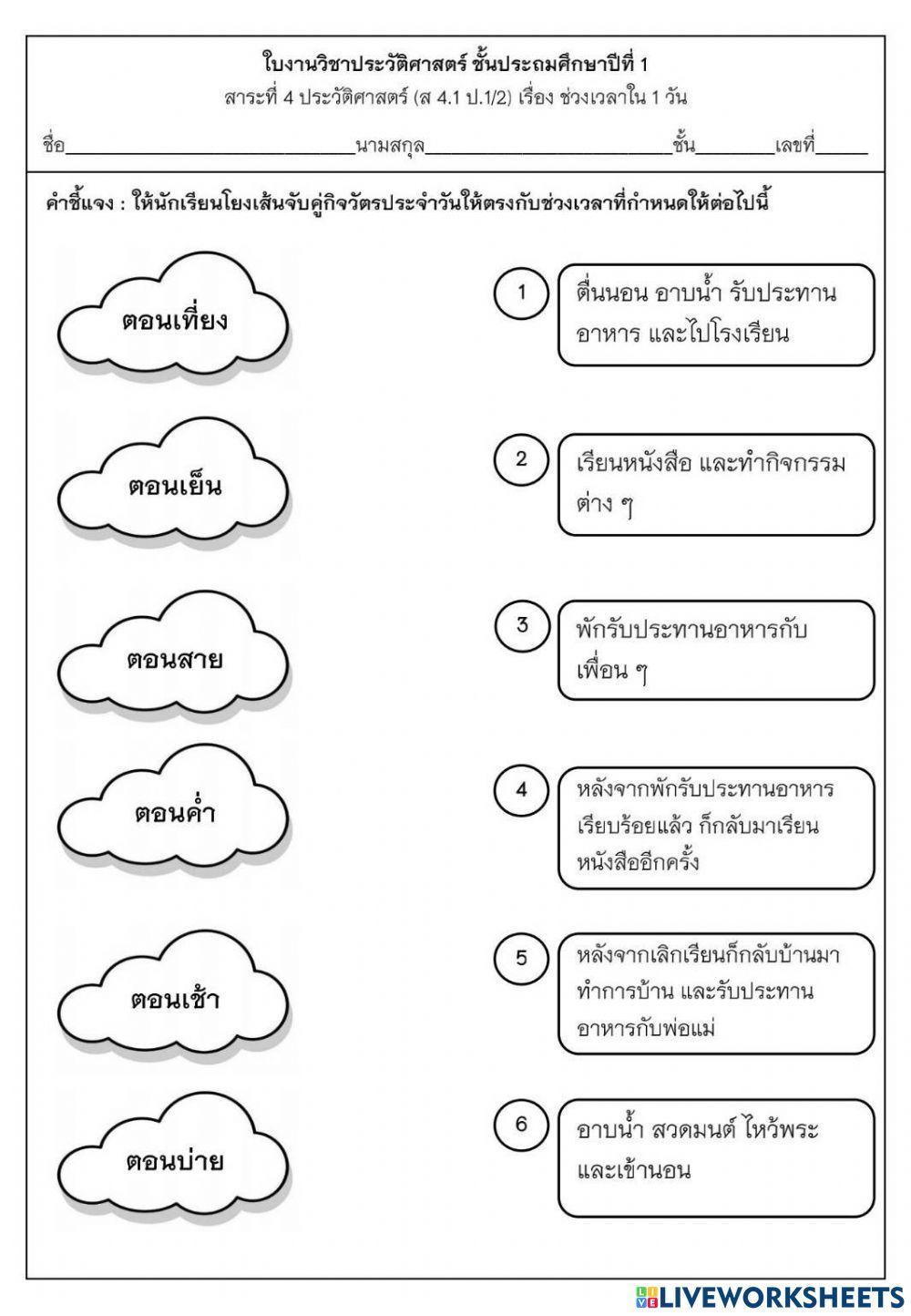 แบบฝึกหัด ประวัติศาสตร์