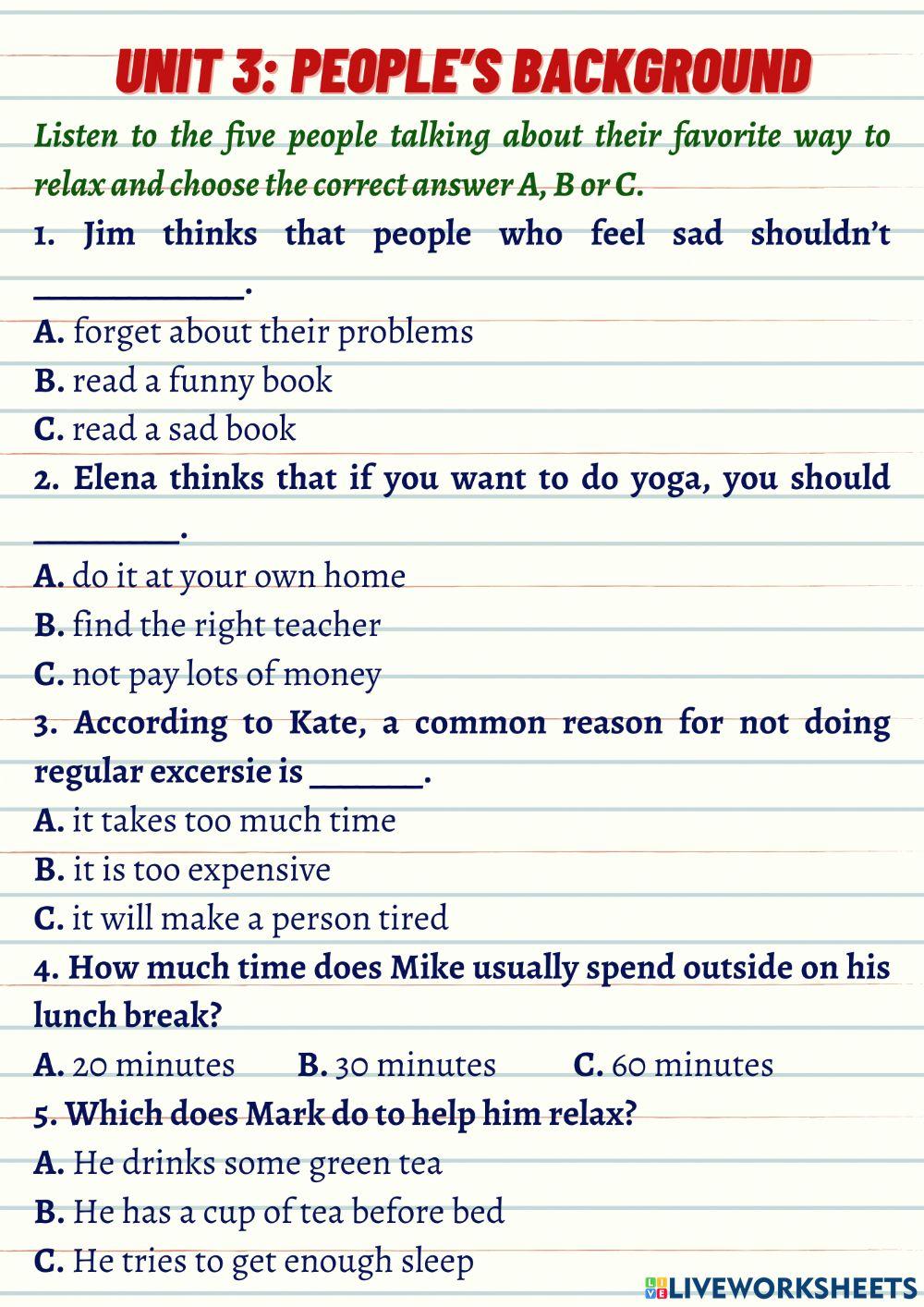 Grade10 - UNIT 3 - LISTENING IETLS