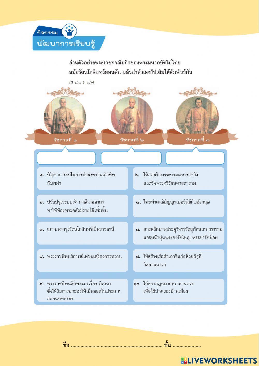 พระราชกรณียกิจของพระมหากษัตริย์ไทย สมัยรัตนโกสินทร์ตอนต้น