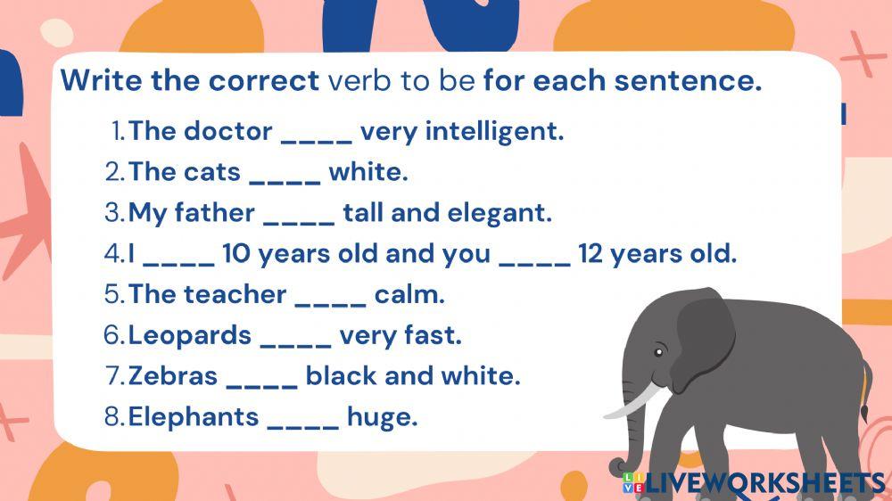 Verb to Be practice