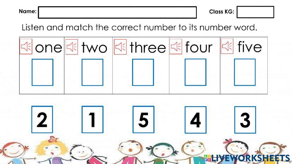 Match the number to the number word