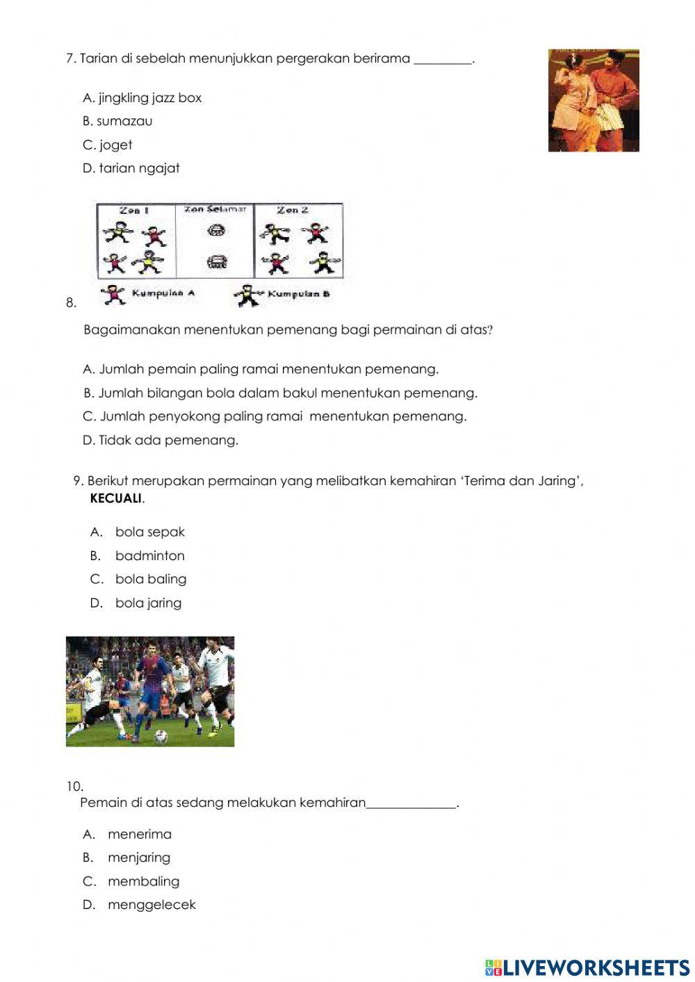 Pendidikan jasmani tahun 6 2021