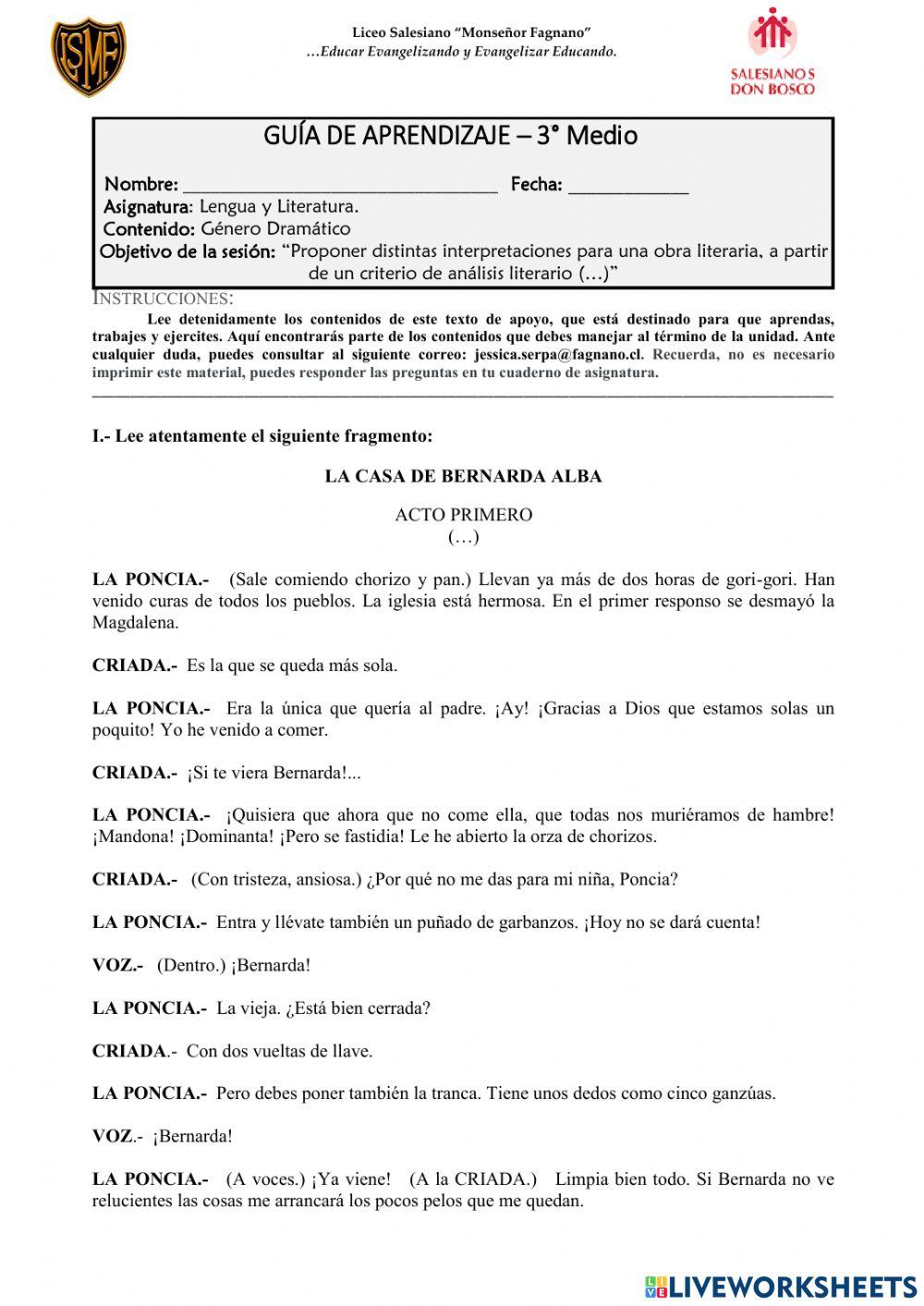 Guía de aprendizaje - 31 de agosto