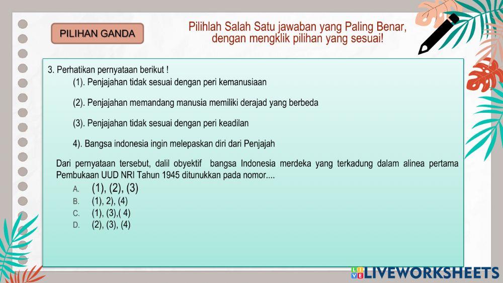 Pembukaan Undang-Undang Dasar Negara Republik  Indonesia Tahun 1945