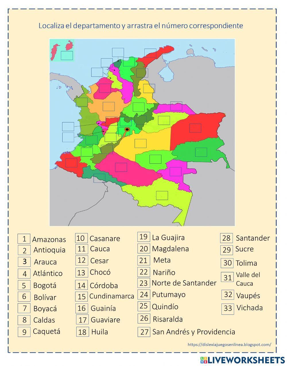 Los departamentos de Colombia Los departamentos de Colombia