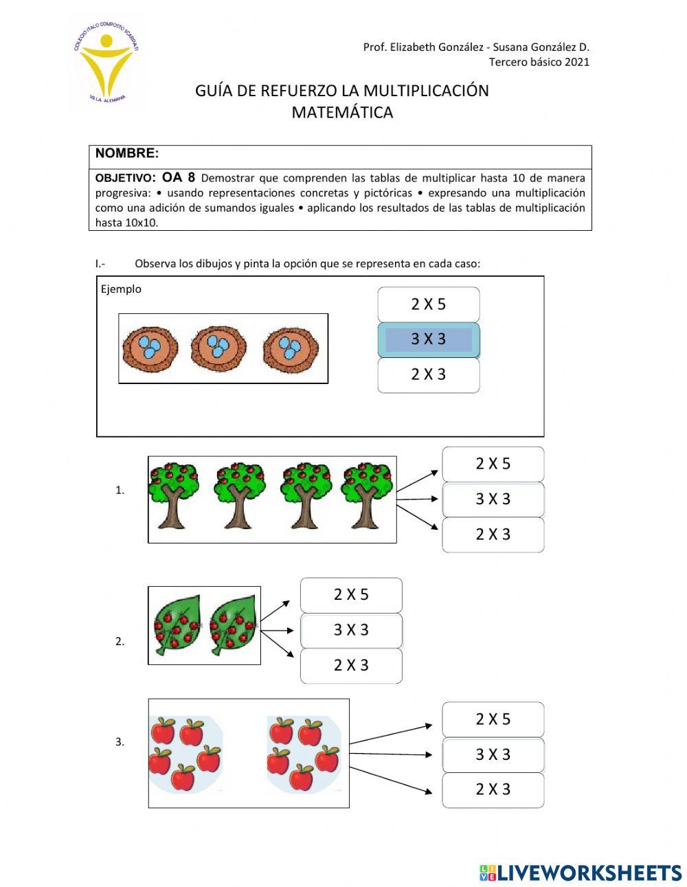 Inicio a la multiplicación