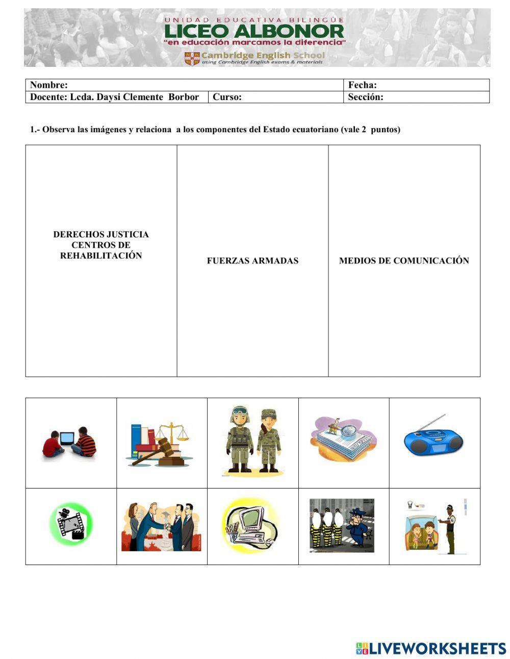 Componentes del estado