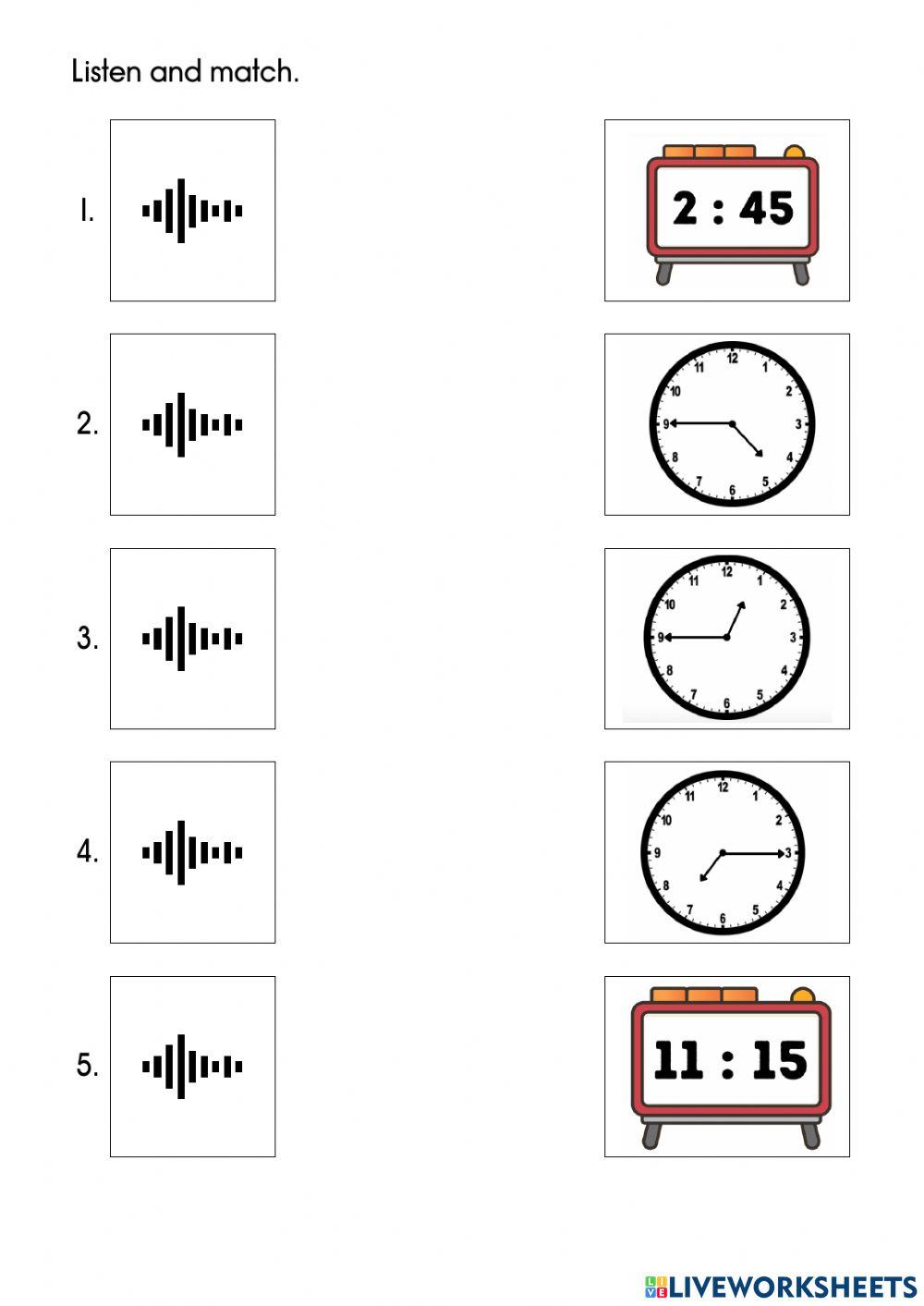 English Year 3-Time