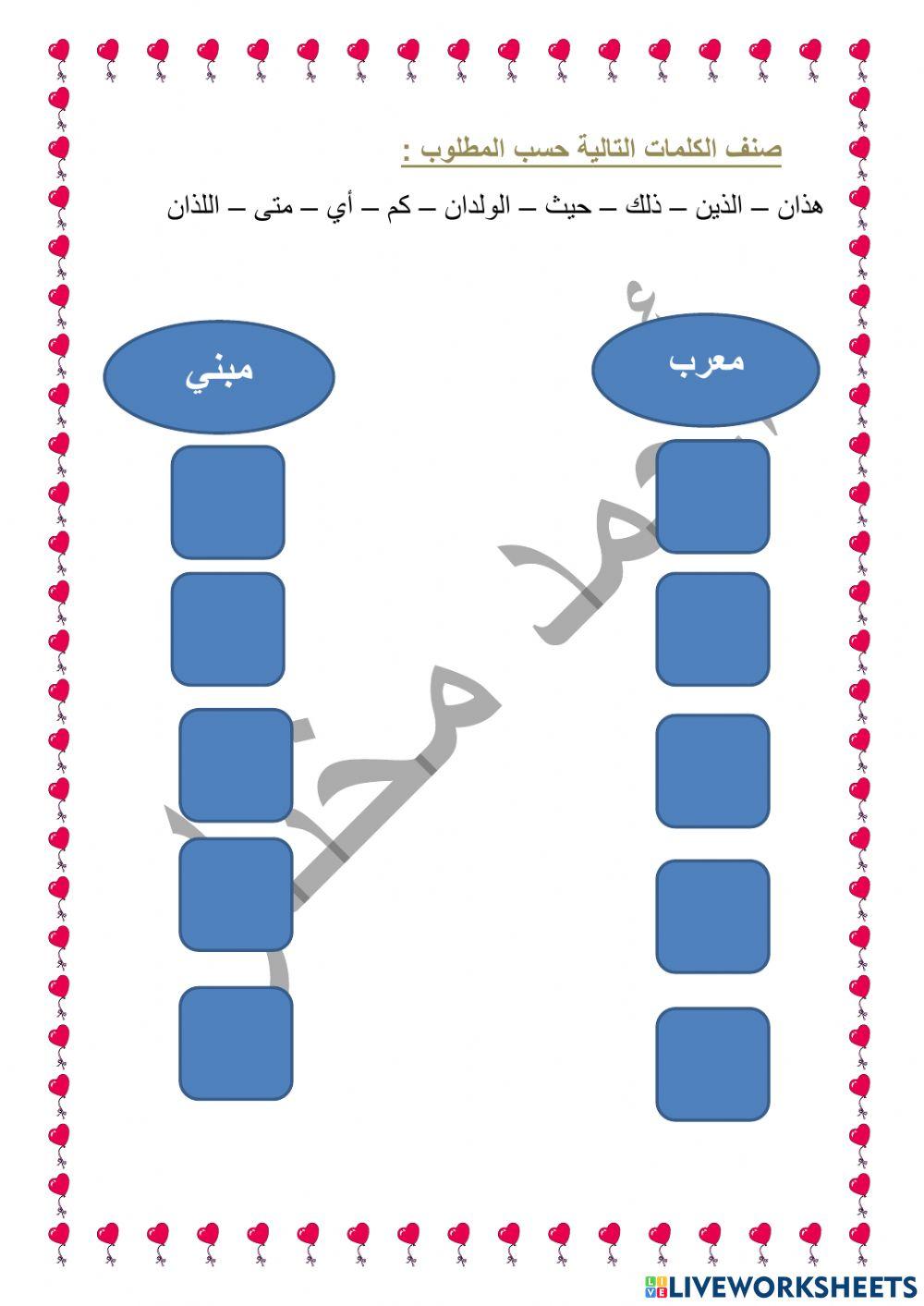 المعرب والمبني