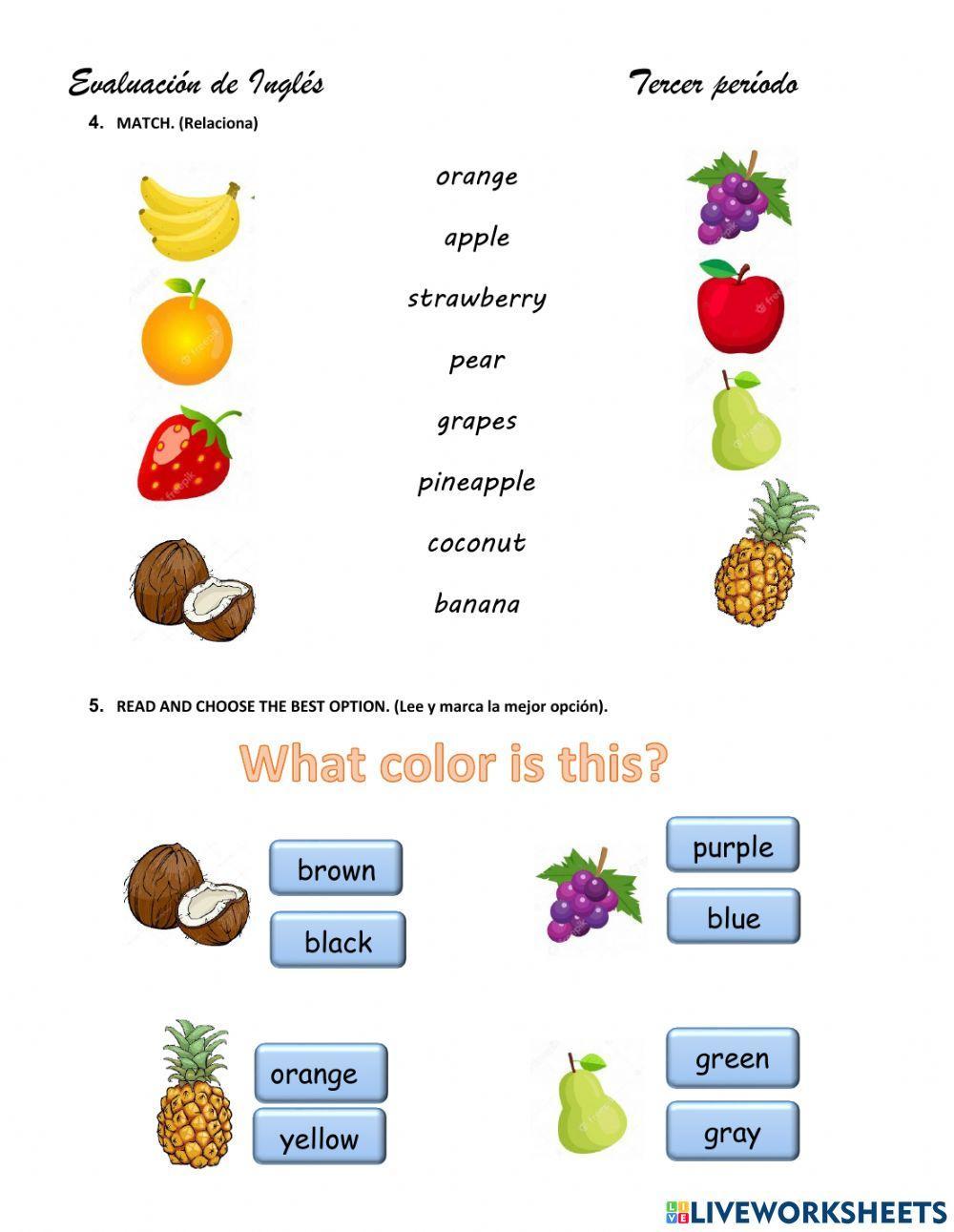 Evaluación de Inglés