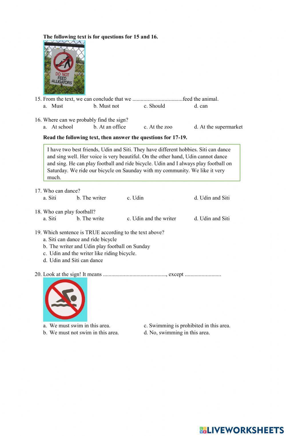 Soal PTS Bahasa Inggris 8 2021 new