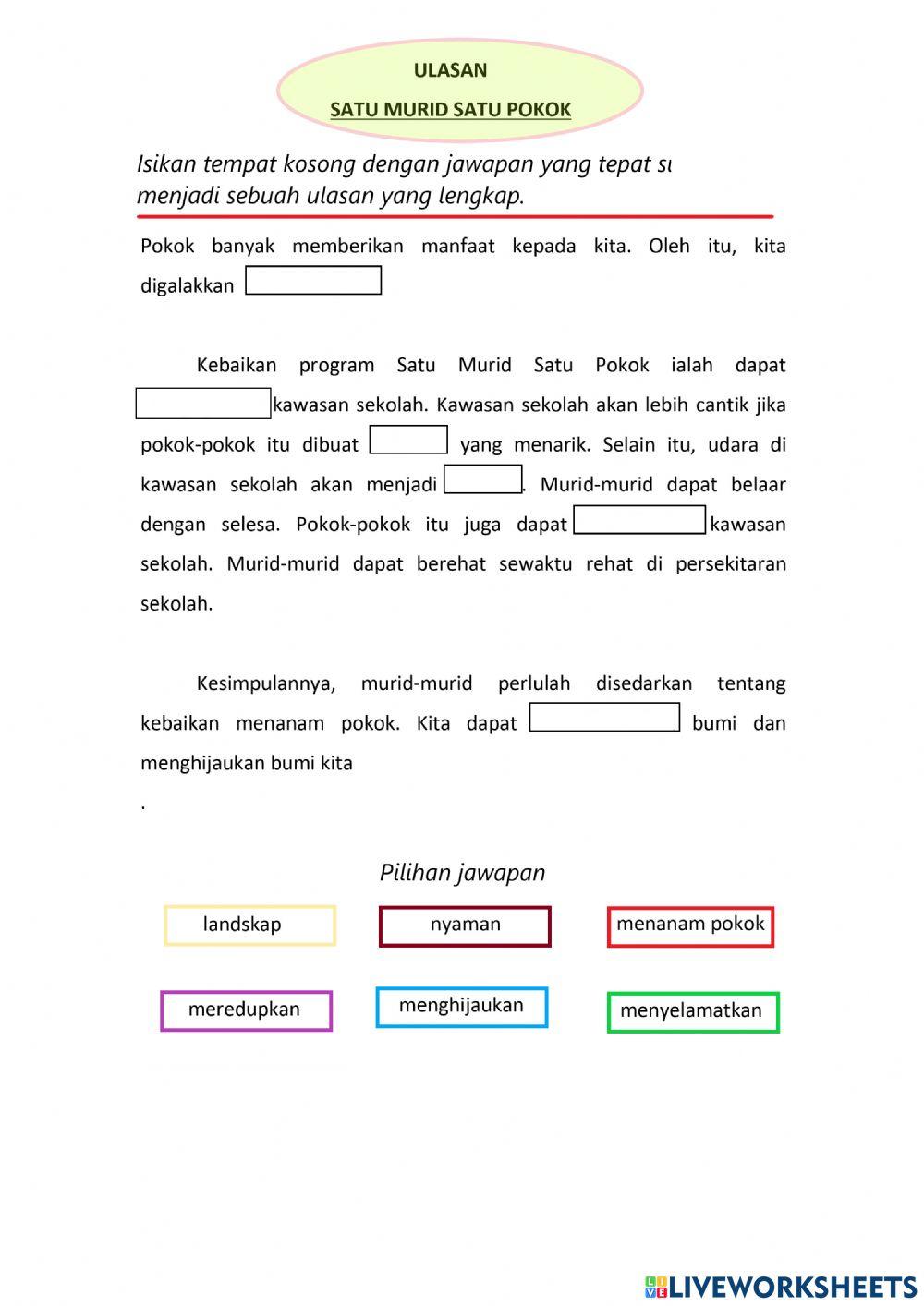 Satu murid satu pokok