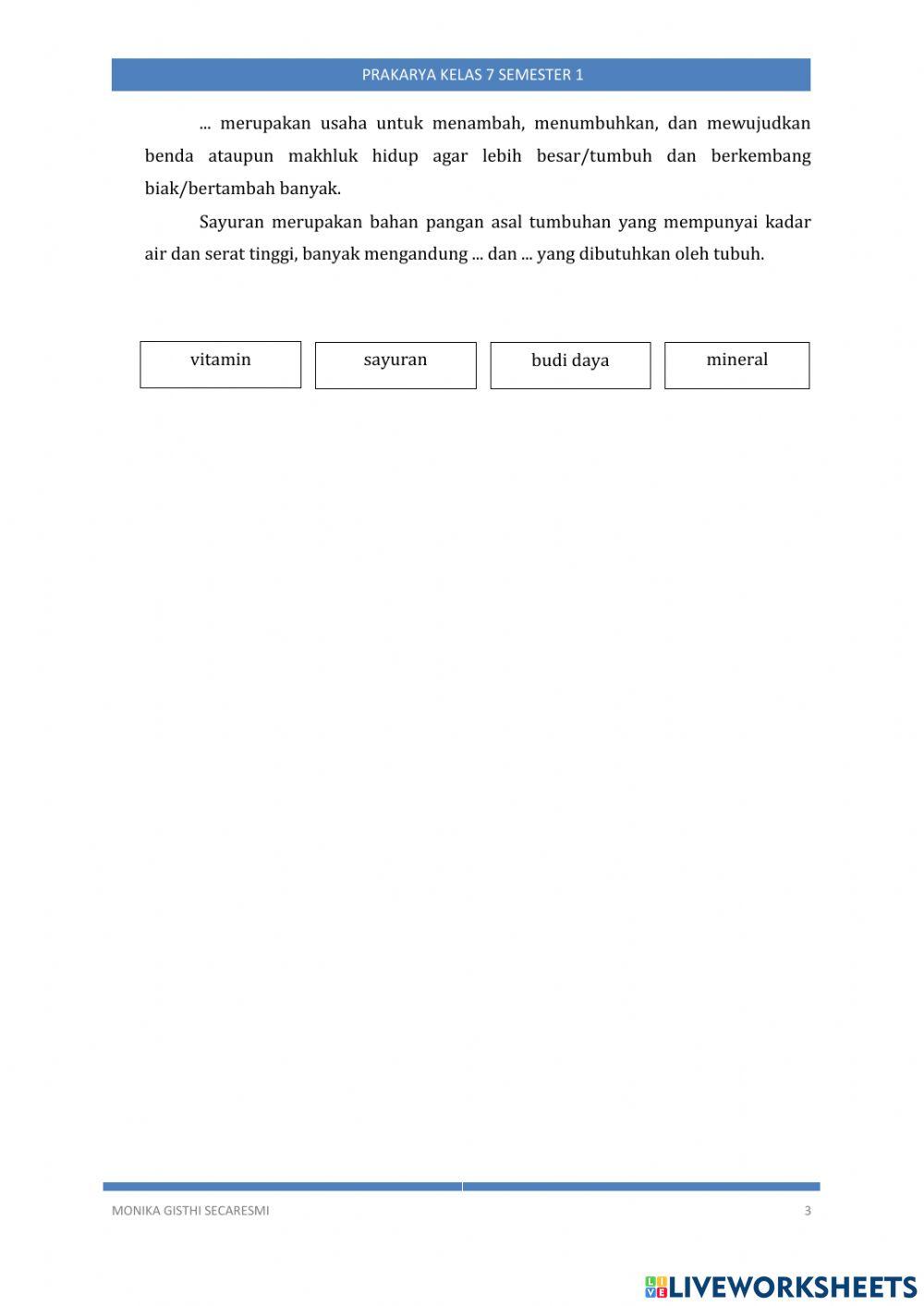 LKPD Budi Daya Tanaman Sayuran